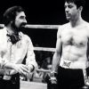 Martin Scorsese and Robert De Niro on the set of Raging Bull