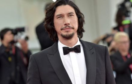 Adam Driver promoting Ferrari