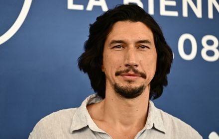 Adam Driver promoting Ferrari