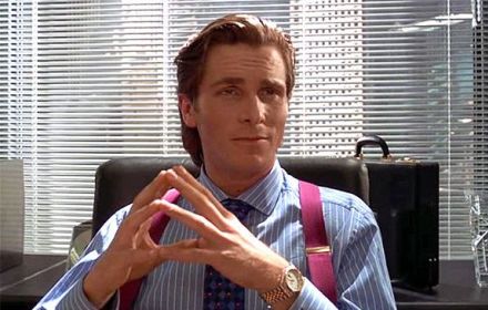 Christian Bale as Patrick Bateman