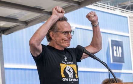 Bryan Cranston at the New York City strikes