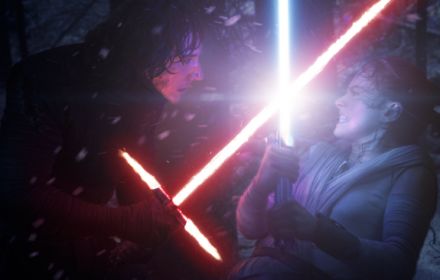Kylo Ren and Rey in Star Wars