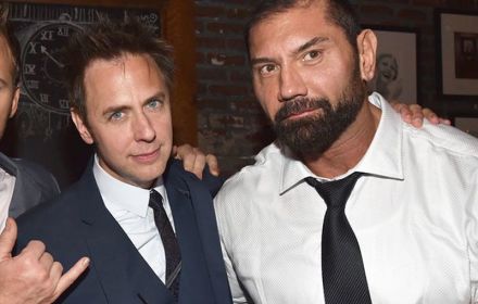 Dave Bautista and James Gunn