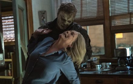 Laurie Strode and Michael Myers in Halloween