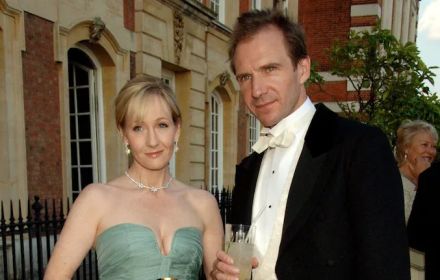 J.K Rowling and Ralph Fiennes