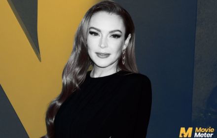 Lindsay Lohan at an awards red carpet