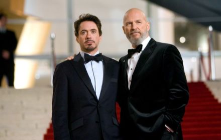 Robert Downey Jr. and Jeff Bridges in Iron Man