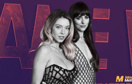 Dakota Johnson and Sydney Sweeney at a Madame Web premiere