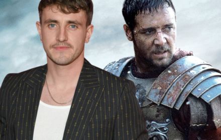 Paul Mescal and Russell Crowe