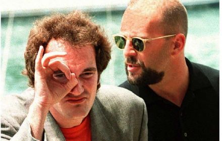 Quentin Tarantino and Bruce Willis