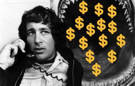 Steven Spielberg on the set of Jaws