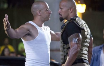 Vin Diesel and Dwayne Johnson in Fast Five