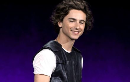 Timothee Chalamet promoting Willy Wonka