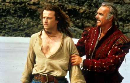 Christopher Lambert and Sean Connery in Highlander
