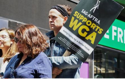 Colin Farrell at the writer's strike